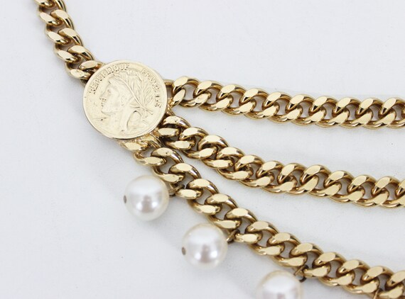 vintage chain link coin belt / 1980s chain link p… - image 4