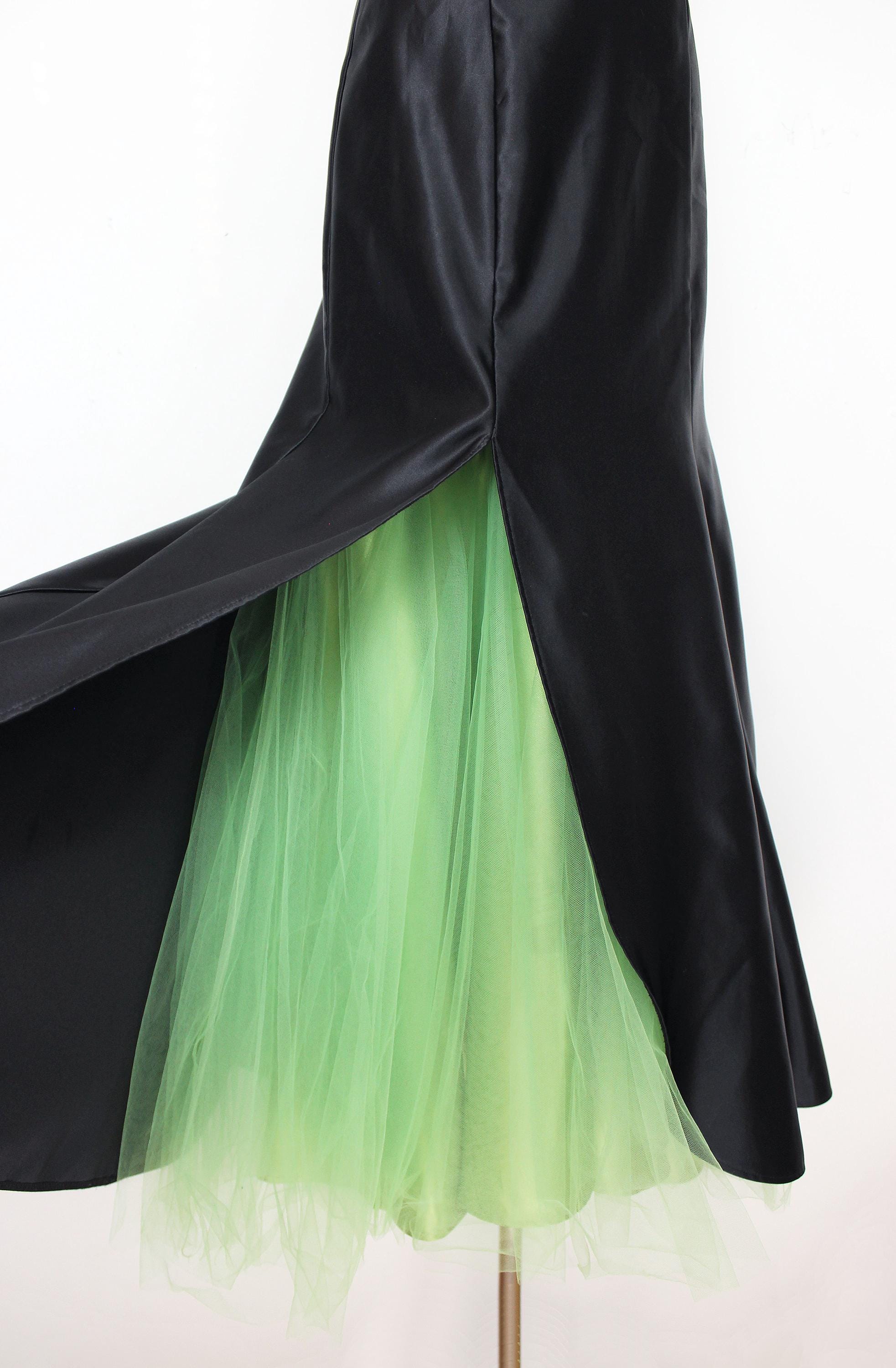 Vintage 90s GUNNE SAX Dress / Y2K Formal Dress / Lime Green