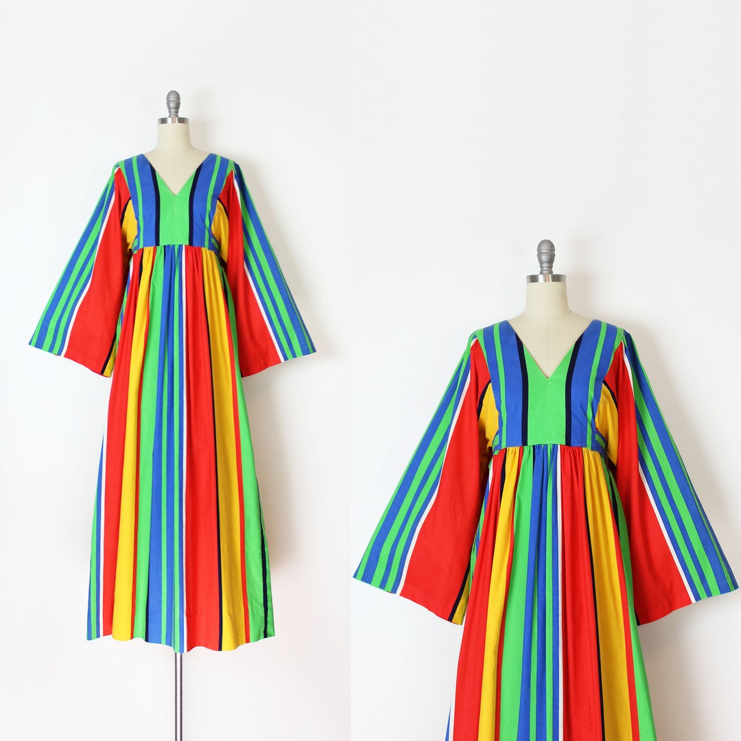 70’s Batik Caftan Dress