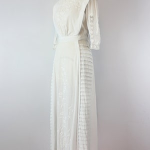 Antique White Cotton Dress / 1910s Lawn Dress / Edwardian Wedding Dress ...