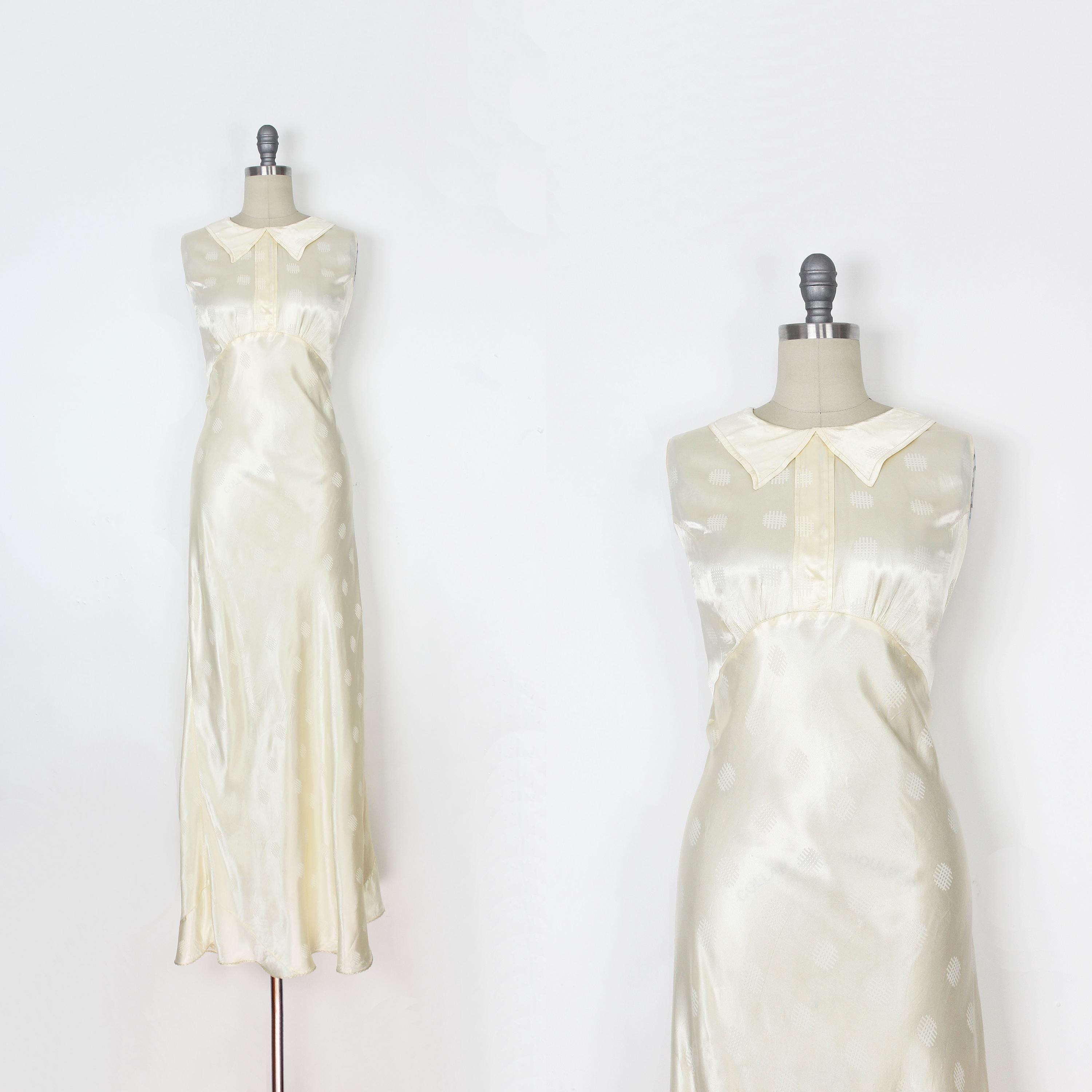 ワンピース 1930s Cream Silk Dress 1930's Cream Silk Dress – Eveliina Vintage