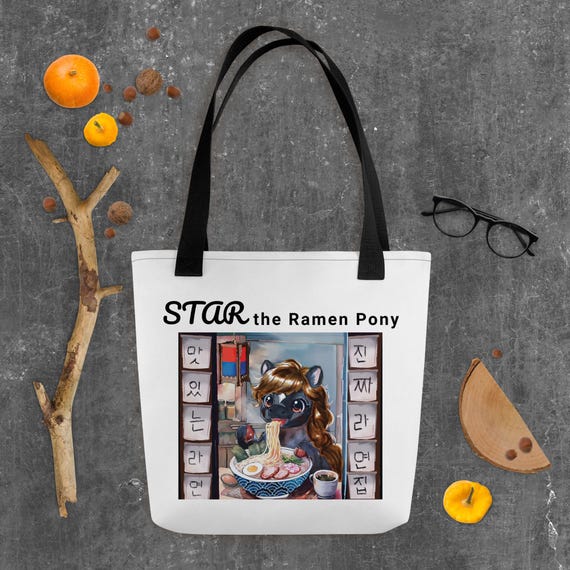 Tote Bag: Star Ramen Pony Graphic Print, 100% Polyester Carryall