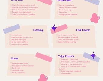 Thrifter’s Cleaning Checklist | Printable Reseller Guide | Preloved Item Prep