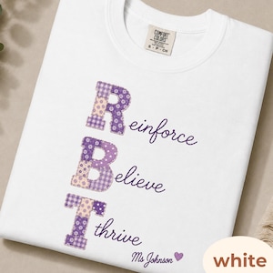 RBT Gift Tee And Sweatshirt, ABA Therapy Faux Patchwork Comfort Colors 1566 and 1717