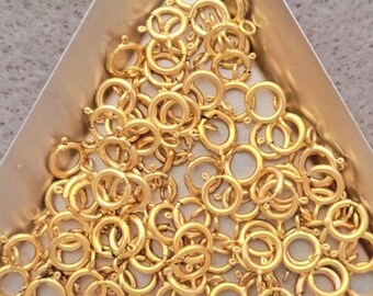 10 Pcs - 14K Gold Filled 6mm Spring Ring Clasp Closed Ring