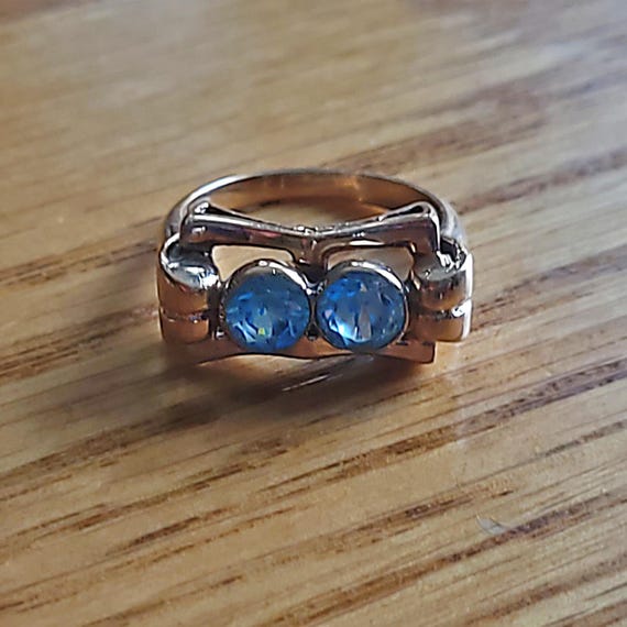 10K Solid Gold Aquamarine Ring