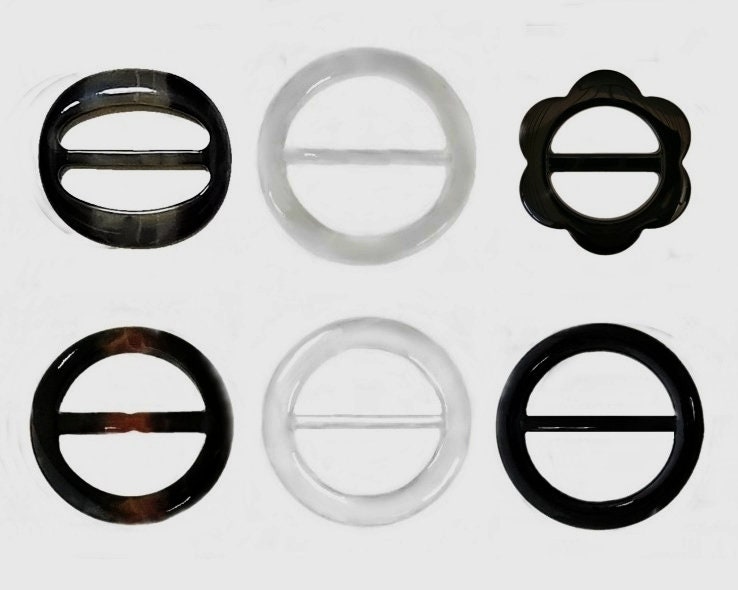 7pcs Silk Scarf Ring Clip Slides Shirt Knot Ring Clothing Holder Round  Buckle Circle Ring for Women Men Tshirt Slide Knot Holder Scarves Hijab