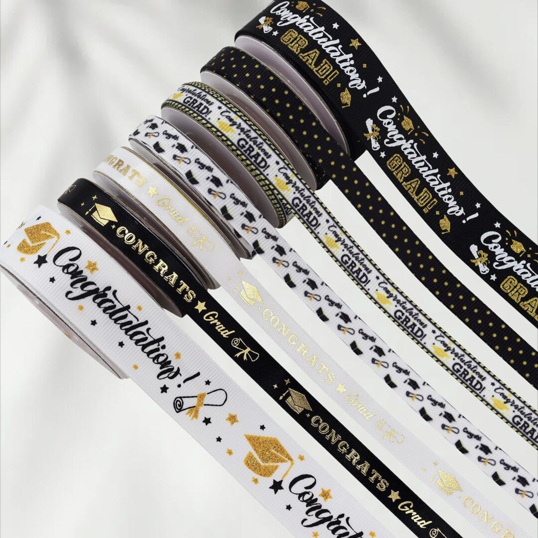 Graduation Rabon Graduation Ribbon Satin Ribbon for Cap Decoration, Graduation Gift ...