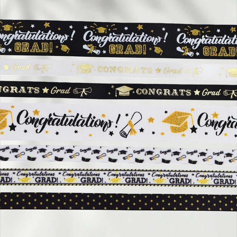Graduation Rabon Graduation Ribbon Satin Ribbon for Cap Decoration, Graduation Gift ...