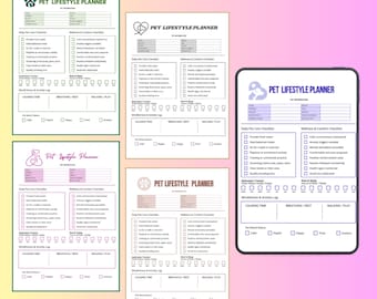 Planificador definitivo de estilo de vida para mascotas 2026 - Organizador digital de rutinas diarias para perros y gatos - Registro de salud animal y diario de cuidados (PDF)