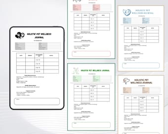 2026 Total Holistic Pet Wellness Journal - Professional Animal Health System & Medical Diary - Digital Dog Cat Care Log Record Book PDF