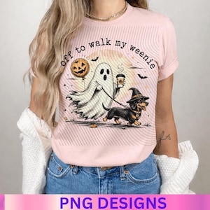 ダックスフンドのハロウィンゴーストアートPNG：ダックスフンドの幽霊ハロウィンユーモアpng不気味な犬好きデザイン