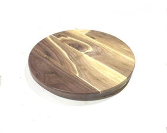 Ronde boottafel van zwart walnoot (22 inch) - aangepaste maten beschikbaar