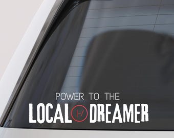 Local Dreamer Twenty One Pilots inspired car window decal