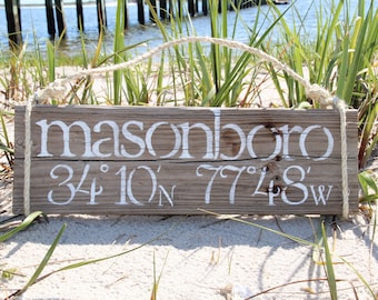 CUSTOM latitude and longitude sign of your favorite location- beach, home, vacation, honeymoon