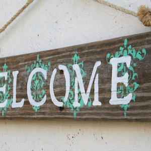 Reclaimed Wood Welcome Sign image 1