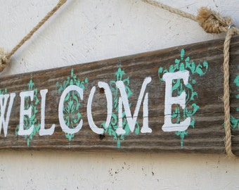 Reclaimed Wood Welcome Sign