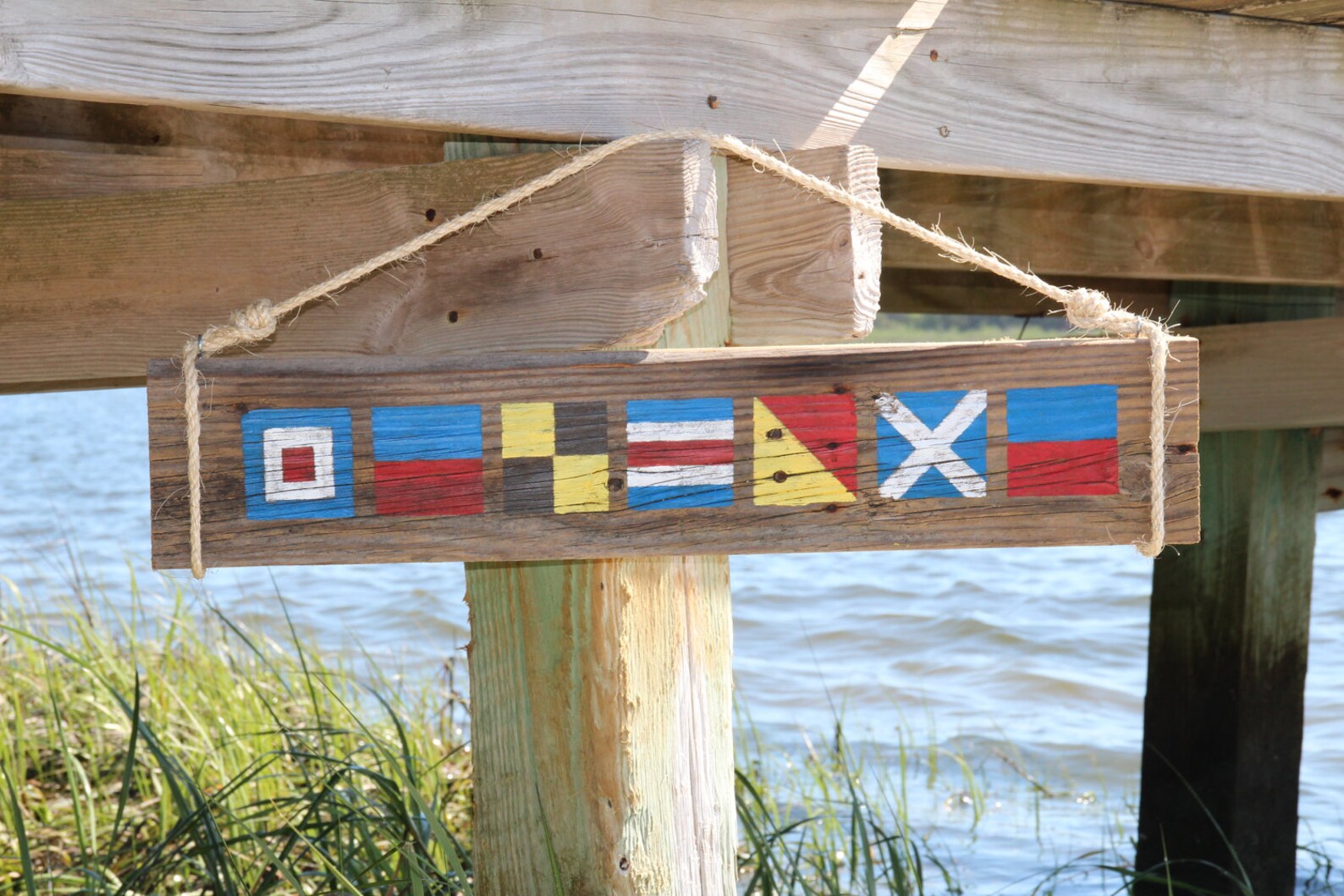 Custom Nautical Flag Sign Reclaimed Wood Sign Etsy