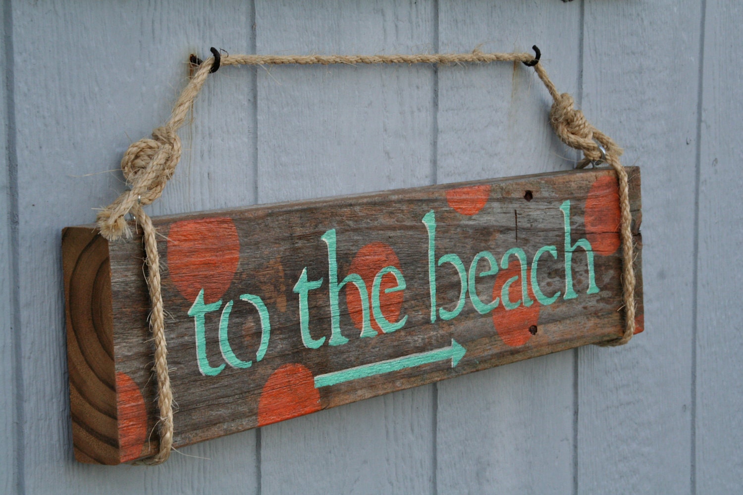Reclaimed Wood Sign to the Beach Coastal Chic - Etsy