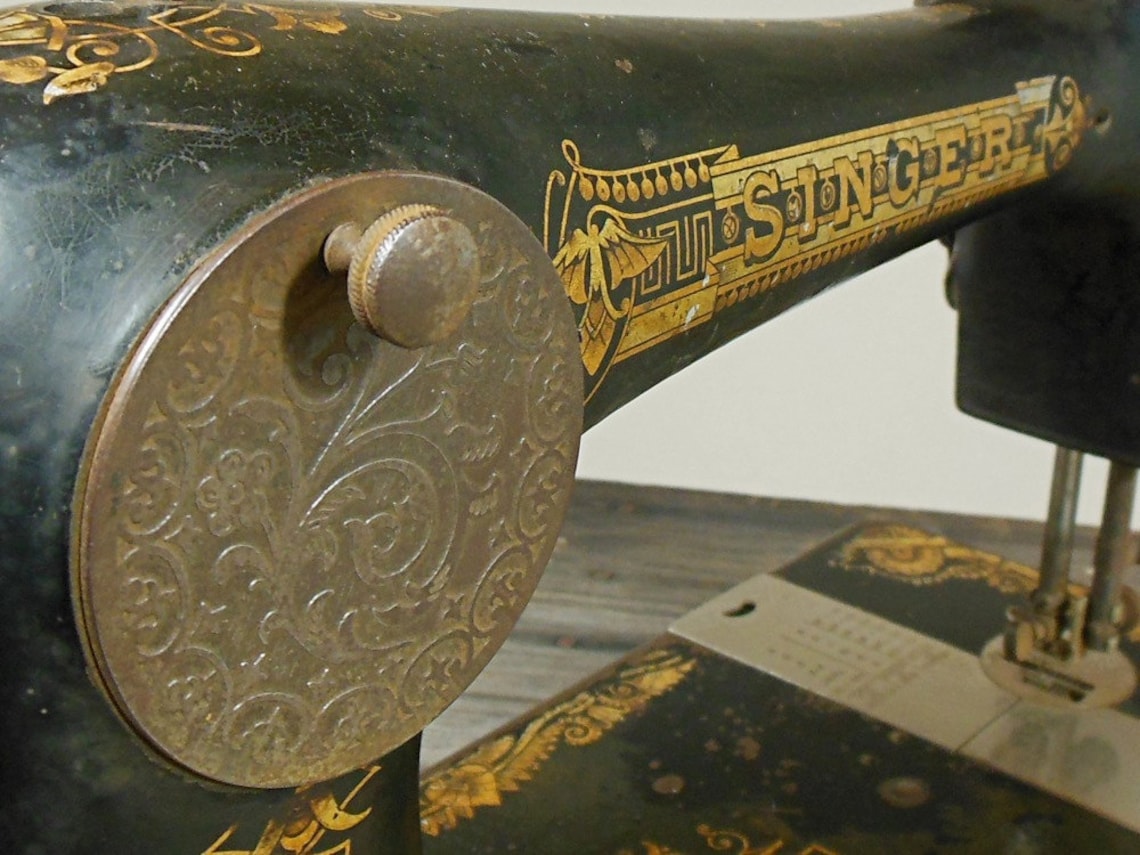 Antique Singer Sewing Machine 1901 Model 27 Sphinx Design Etsy