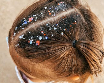 Patriotic Hair Glitter - Face Glitter - Red, White & Blue - Fourth of July - USA Hair Gel