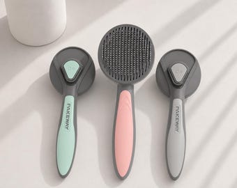 Pet Grooming Brush for Cats & Dogs | Gentle Slicker Hair Remover Tool