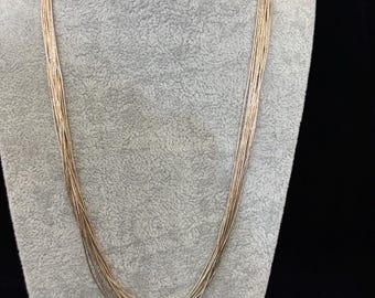 Collana vintage a catena a serpente multistrato in argento sterling 18 pollici / Marcata STERL / Collana a strati in argento sterling / Stile minimalista vintage ebraico