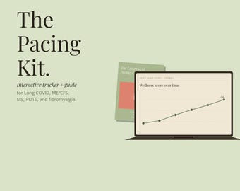 The Pacing Kit | Long Covid Tracker + 18-Page Guide | PEM Crash Log | ME/CFS Friendly | Digital html Download | Offline