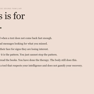 May include: A beige background with black text. The text reads "This is for you." followed by a list of statements about anxiety. The top line says "IF ANY OF THESE SOUND FAMILIAR".