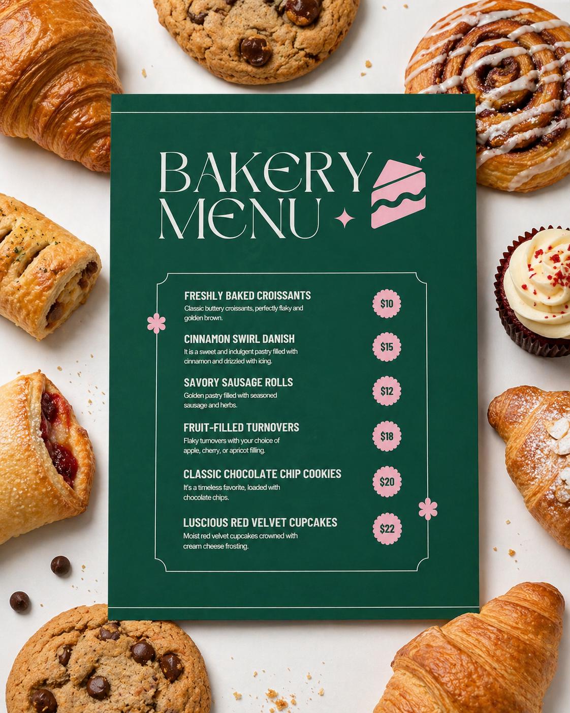 Editable Bakery Menu Editable Bakery Menu Template | Farmers Market, Cafe Price List (canva ...