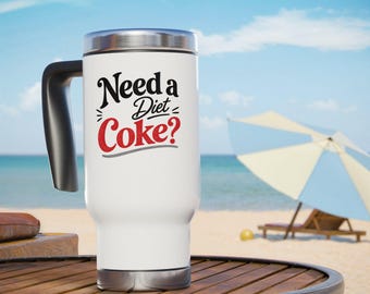Ho bisogno di una tazza termica da viaggio per Diet Coke / in acciaio inossidabile da 414 ml con manico