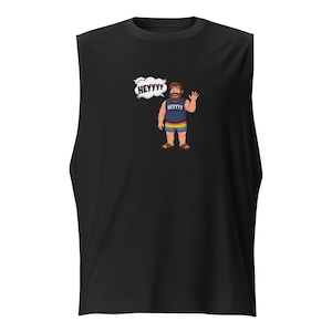 Bear Pride Muscle Shirt Funny Chubby Beard Guy Tank Top Graphic Tee Gay Pride Sleeveless Shirt LGBTQ Apparel, official monarch shop