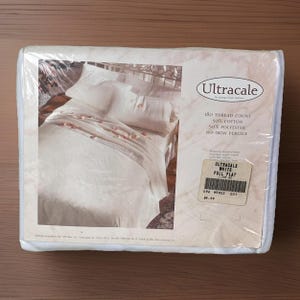 Sábana plana grande ULTRACALE BLANCA Springs Home Fashions No necesita planchado Hecho en EE. UU. Vintage