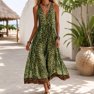 beach dress with slits Timeless Halter Maxi Dress – Hand-Dyed Open Back Dress with High Slit main image 0