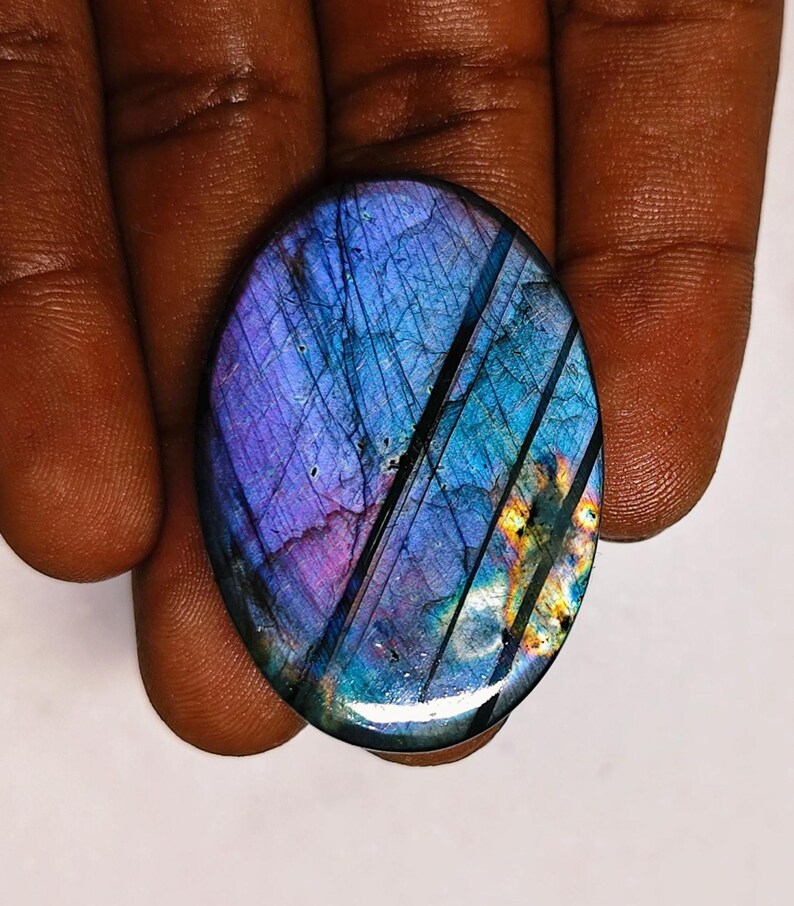 Labradorite Spectrolite Very Rare! Purple Labradorite Spectrolite Cabochon, Gorgeous Purple ...