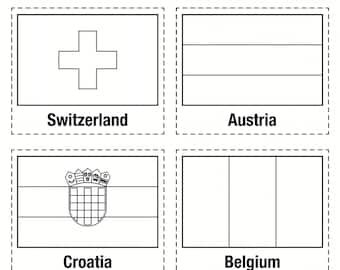 2026 Fifa World Cup Ausmalfahnen – Alle Länder (Digitaler Download)