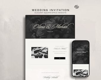 Wedding Website Invitation - Squarespace 7.1 - Timeless - Classic - Minimalist - RSVP Template
