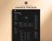 Notion Finance Tracker – Monthly Budget – Income, Expense, Bills and Subscriptions – Personal Finance Planner