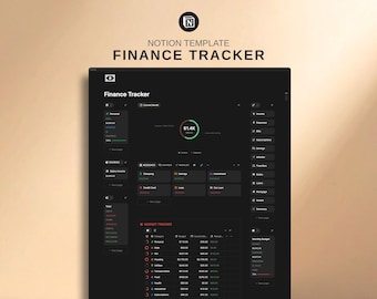 Notion Finance Tracker – Monthly Budget – Income, Expense, Bills and Subscriptions – Personal Finance Planner