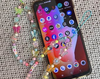 Colorful Butterfly Phone Charm