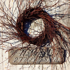 15&quot; Birch Twig Wreath (40&quot;-45&quot; tip to tip) Hand Wrapped