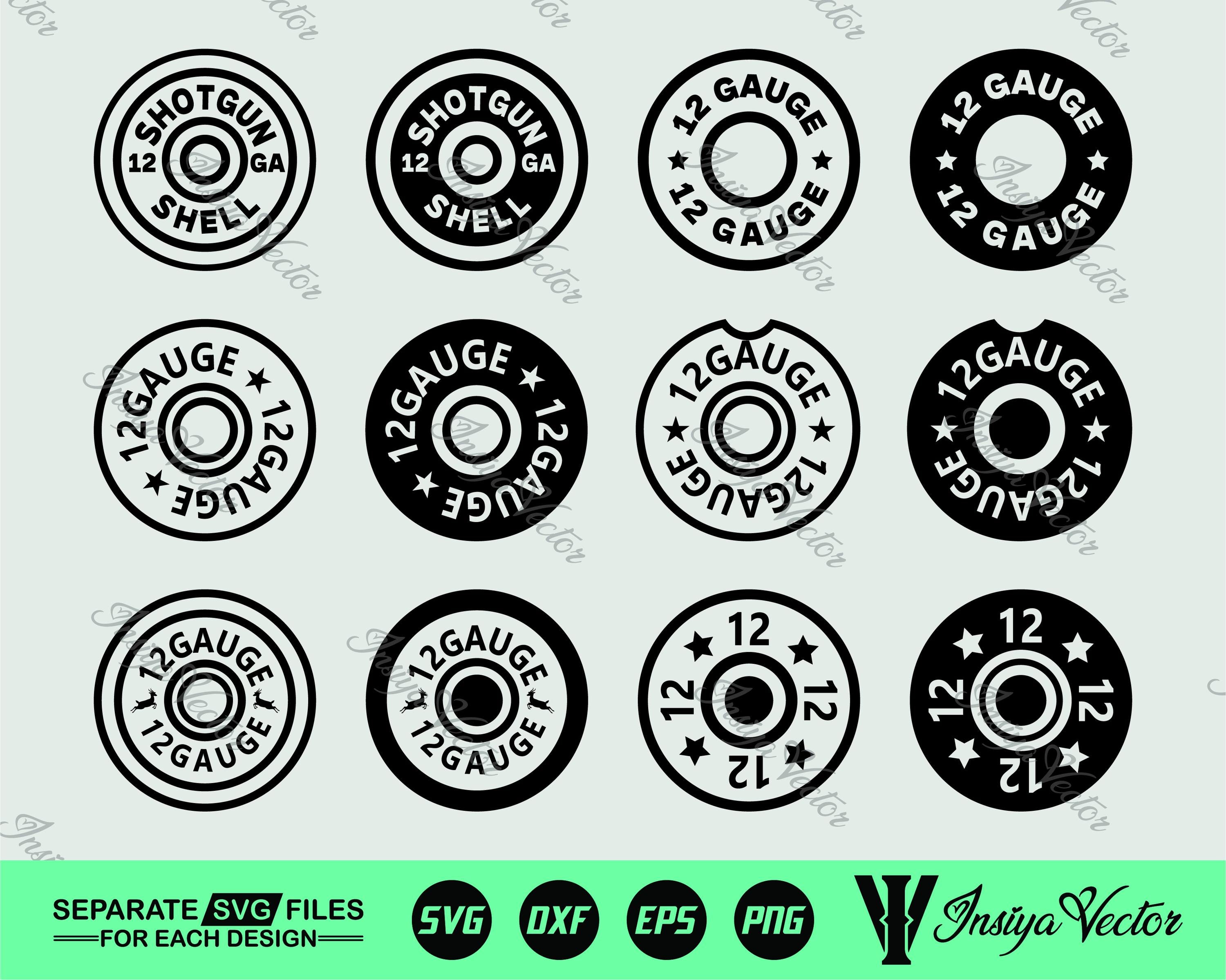 12 Gauge Shotgun Shell Svg Bundle, Bullet Headstamp Svg, Hunting ...