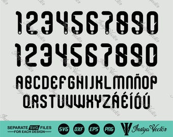Colombia World Cup 2026 Font, Soccer Jersey Numbers svg, Football Typography, InsiyaVectors