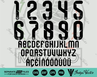 Mexico World Cup 2026 Font, Soccer Jersey Numbers svg, Football Typography, InsiyaVectors