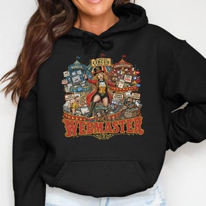 Webmaster Hoodie, Funny Web Developer Gift, Digital Chaos Tech Admin Sweatshirt, IT Professional Programmer Humor