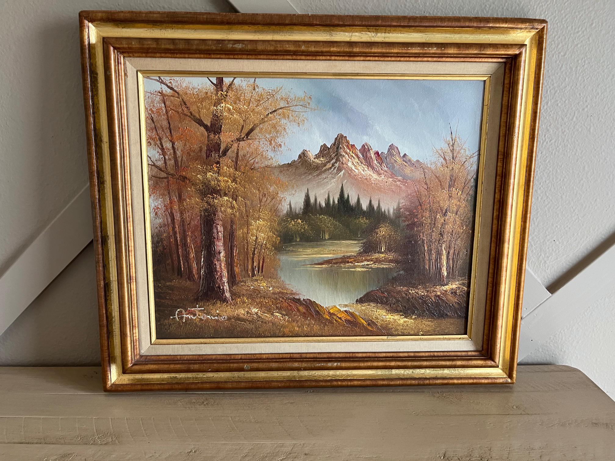 Oil Painting Signed Antonio - Etsy