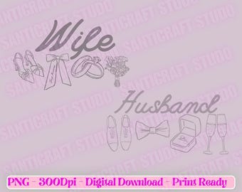 Wedding PNG SVG, Just Married PNG, Newlywed Design