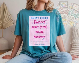 Guest Check Design, Support Small Business (Digital Download)