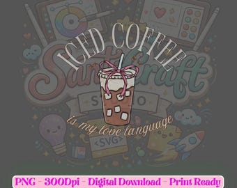 Coffee Love Language PNG, Sublimation Design (Digital Download)