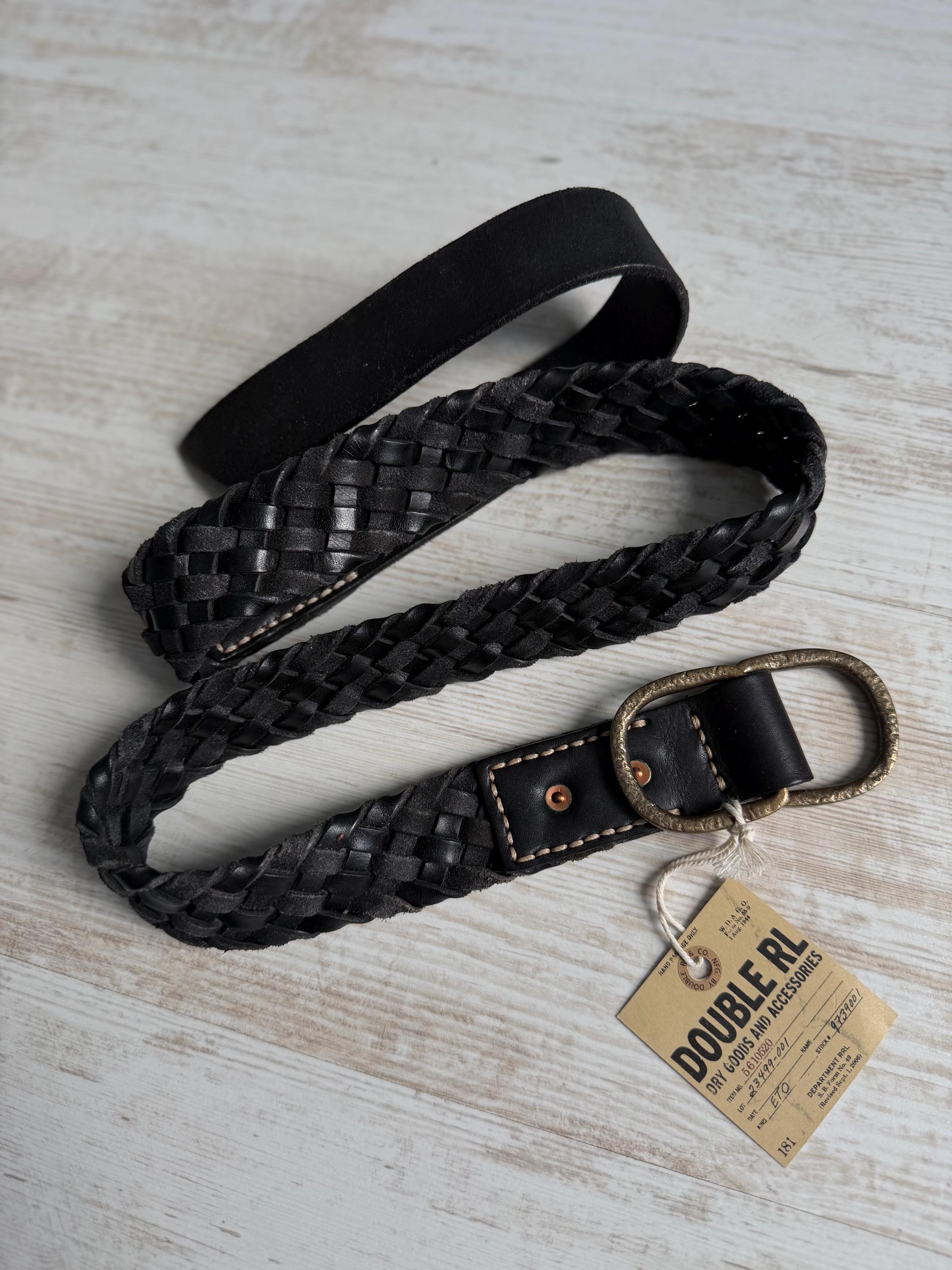 Michael Kors leather braided equestrian belt designer logo charms silver‎ black Michael Kors Women main image 4